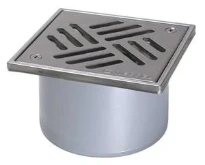 REHAUSSE 150 - 150 MM o 125 MM gris abs Réhausse - grille inox classe L15 vissé
