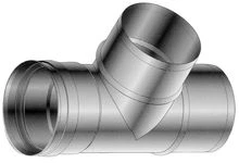 Roccheggiani SPG 316L inox enkelwandig T-stuk 90° MMF 100 x 100 x 100 mm (Viton dichting)