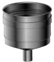 Roccheggiani SPG 316L inox enkelwandig dop en aflaat 200 mm (Viton dichting)