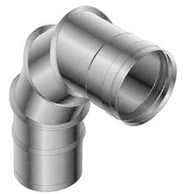 Roccheggiani SPG 316L inox simple paroi coude réglable 0-90° MF 130 x 130 mm (joint Viton)