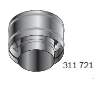 Roccheggiani SPG 316L inox simple paroi chapeau de tirage 130mm