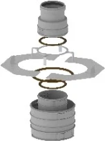 Burgerhout Twinflex basis set de raccordement complète 80/130 mm