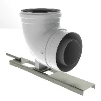 Burgerhout Twinflex coude de support 90° MF 80/125 mm (incl support mural)