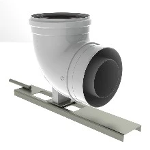 Burgerhout Twinflex coude de support 90° MF 80/125 mm (incl support mural)