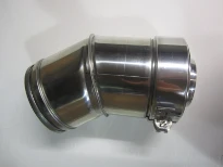 Roccheggiani DP25 inox dubbelwandig bocht 30° MF 250 x 250 mm (200/250)