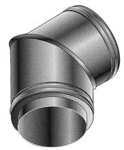 Roccheggiani DP25 inox dubbelwandig bocht 45° MF 200 x 200 mm (200/250)