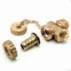Comap 739AR vul- en aflaatkraan 3/8 - messing - met stop-ketting en slangkoppeling