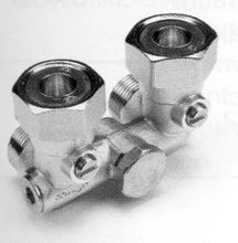 BLOC H COMAP 975 3/4 X M22 monotube equerre - male - raccord murale - entr'axe 50mm