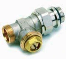 Comap 809E robinet radiateur 1/2 X M22 droit p/robinet therm.-racc.conique nickelée-auto-étanch