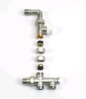Begetube ensemble 3 voies thermostatisable 100% raccordement sol avec insert droit avec coude 1/2 x M24