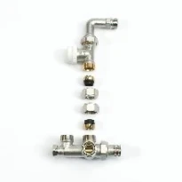 Begetube ensemble 3 voies thermostatisable 100% raccordement mural avec insert droit avec coude 1/2 x M24