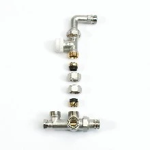 Begetube ensemble 3 voies thermostatisable 100% raccordement mural avec insert droit avec coude 1/2 x M24