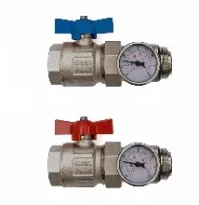 Begetube collecteur set de raccordement - vannes à bille - thermomètres - 4/4 x 4/4
