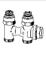 BLOC H HEIMEIER VEKOLUX 1/2 droit monotube - taraudage femelle