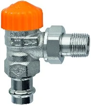 VANNE THERMOSTATIQUE HEIMEIER ECLIPSE 1/2 nickel bronze equerre dn15 - avec viega raccord à sertir 15mm