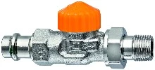 VANNE THERMOSTATIQUE HEIMEIER ECLIPSE 1/2 nickel bronze droit dn15 - avec viega raccord à sertir 15mm