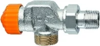 Heimeier Eclipse vanne thermostatique 3/4 nickel bronze équerre inversé dn15 - filet mâle