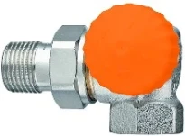 Heimeier Eclipse vanne thermostatique 1/2 nickel bronze double équerre dn15 - raccord à droite