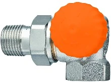 Heimeier Eclipse thermostatiseerbare dubbele haakse radiatorkraan 1/2 x 1/2 - rechts