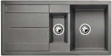 EVIER A ENCASTRER BLANCO METRA 6S 1000 MM - 500 MM o gris anthracite ral 7016 silgranit puradur ii 1 cuve+vide sause-gouttoir reversible