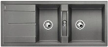 EVIER A ENCASTRER BLANCO METRA 8S 1160 MM - 500 MM o gris anthracite ral 7016 silgranit puradur ii 2 cuves + vide sause - reversible