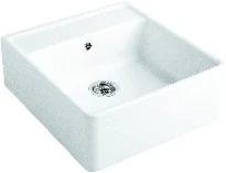 EVIER A POSER VILLEROY & BOCH COTTAGE 595 MM - 630 MM o 220 MM ! blanc alpine ceramicplus 1 cuve incl. vidage manuel+set de fixation