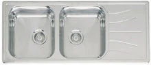 EVIER A ENCASTRER REGINOX DIPLOMAT 1160MM - 500MM o inox 30 2 cuves + egouttoir reversible  excl siphon