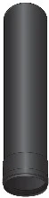 Roccheggiani SPGN 316L zwart gelakt buis (lengte 500 mm) 80 mm
