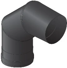 COURBE ISOLECO SPGN 100 MM inox 316l laqué noir 90°