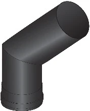 COURBE ISOLECO SPGN 100 MM inox 316l laqué noir 45°