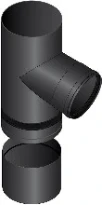 TE ISOLECO SPGN 80 F X 80 F MM inox 316l laqué noir 90° - avec purge