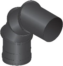 COURBE AJUSTABLE ISOLECO SPGN 100 MM inox 316l laqué noir 0°-90°