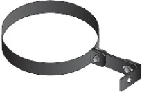 COLLIER MURAL ISOLECO SPGN 80 MM inox 316l laqué noir