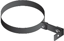 COLLIER MURAL ISOLECO SPGN 80 MM inox 316l laqué noir