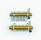 COLLECTEUR BEGETUBE 5/4 X 18/2 MM laiton 5 circuits avec robinets de reglage et d'arret