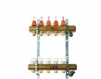 Begetube UFH laiton collecteur set chauffage par le sol avec débitmètres et vannes 5/4 - 13 x M24 - colliers 250 mm - avec robinets de vidage