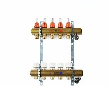 Begetube UFH laiton collecteur set chauffage par le sol avec débitmètres et vannes 5/4 - 11 x M24 - colliers 250 mm - avec robinets de vidage