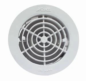 Nicoll Vent ventilatierooster 110 mm - wit - met muggengaas
