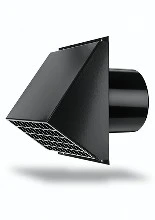 Vasco ventilatiegeveldoorvoer 150 mm - zwart