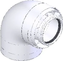 Atag Duopass concentrique PP/acier coude 90° MF 80/125 mm