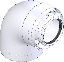 Atag Duopass concentrique PP/acier coude 90° MF 80/125 mm