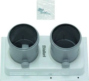 ADAPTATEUR DE GAZ DE FUMEE VAILLANT CLV 80X125 X 80X80 aluminium pour ecomax exclusiv