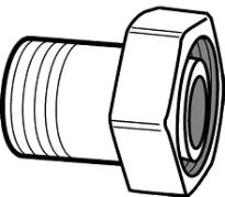 RACCORD M22BI X 1/2BUI chromé