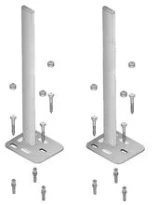 Rofix console sur pied 700mm ! ral 9010 blanc pur set de 2 - avec fixations
