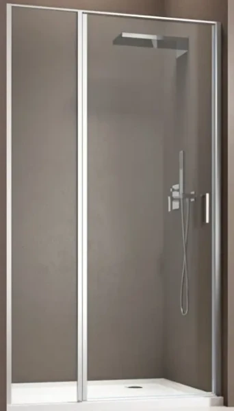 Aquaconcept Factor 403 douchedraaideur met vast deel 1350-1390 mm - chroom blinkend - transparant - glasbewerking: Aquaclean