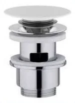 Conima 8160 crepine click-clack 5/4 x 6/4 mm - Corian blanc - avec trop-plein