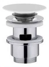 Conima 8160 afvoerplug met click-clack 5/4 x 64 mm - Corian wit - met overloop