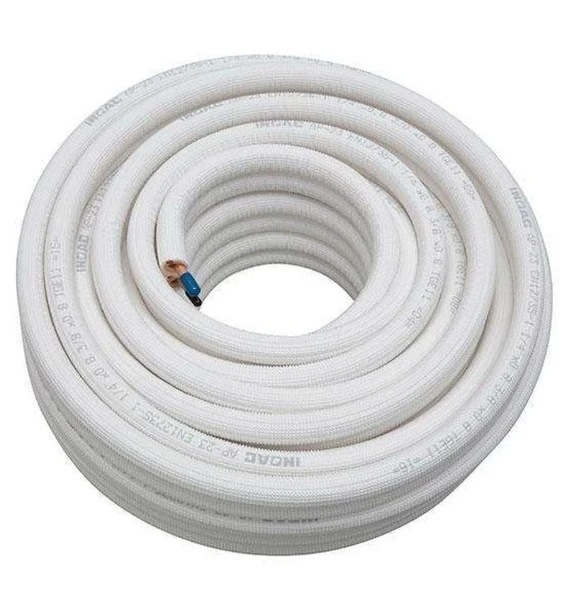 Inoac tuyau frigorifique en cuivre preisolé (rouleau 20m) 1/4 + 1/2 - classe B-S1-D0 - prix par rouleau