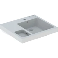 Geberit Bambini lavabo avec éponge latérale 600 x 550 x 163 mm - blanc - avec trou de robinet droite - avec trop-plein