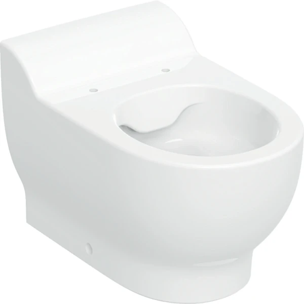 Geberit Bambini staand kindertoilet Rimfree - zonder spoelrand - 335 x 530 mm - met gaten voor toiletzitting - Wit